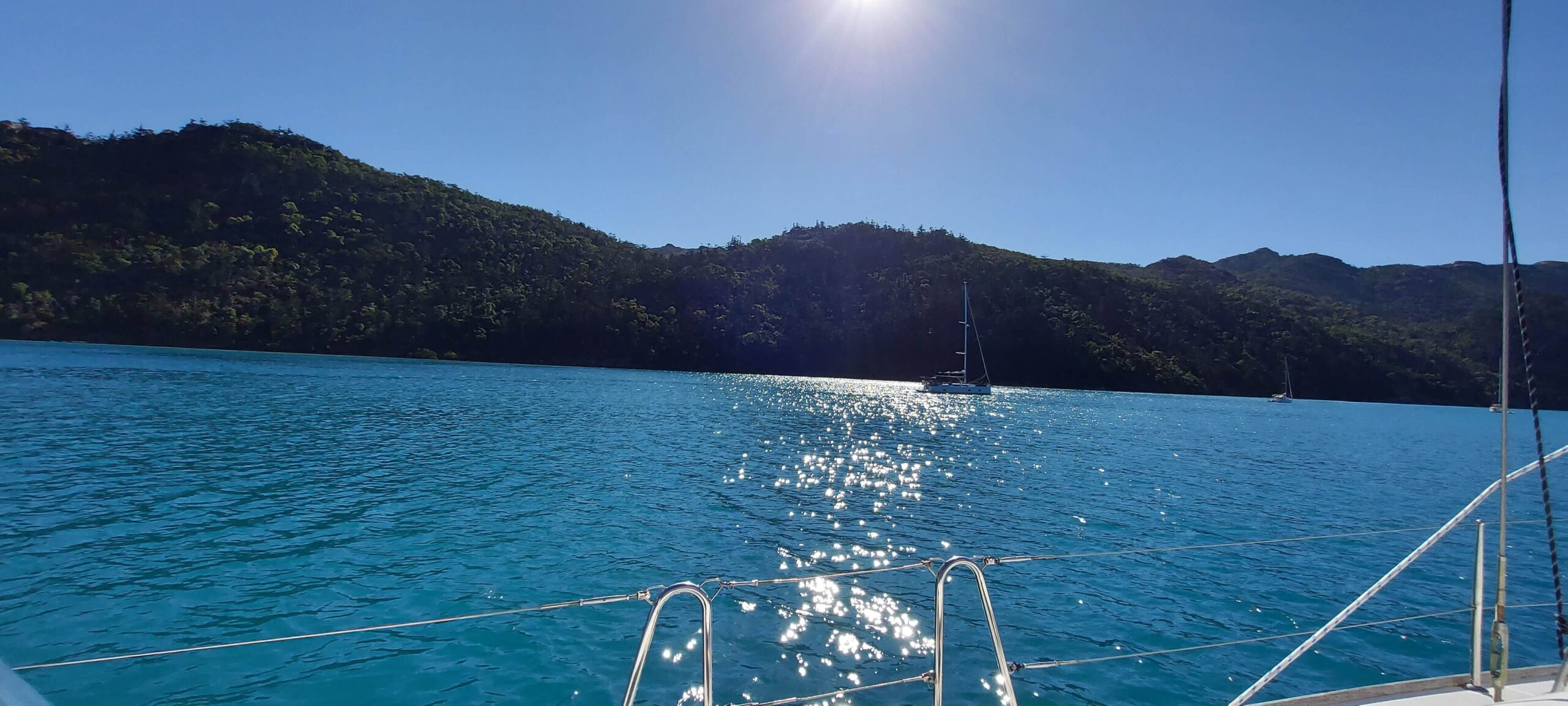 The Whitsundays view from our sailboat - Photo by Lizzie.