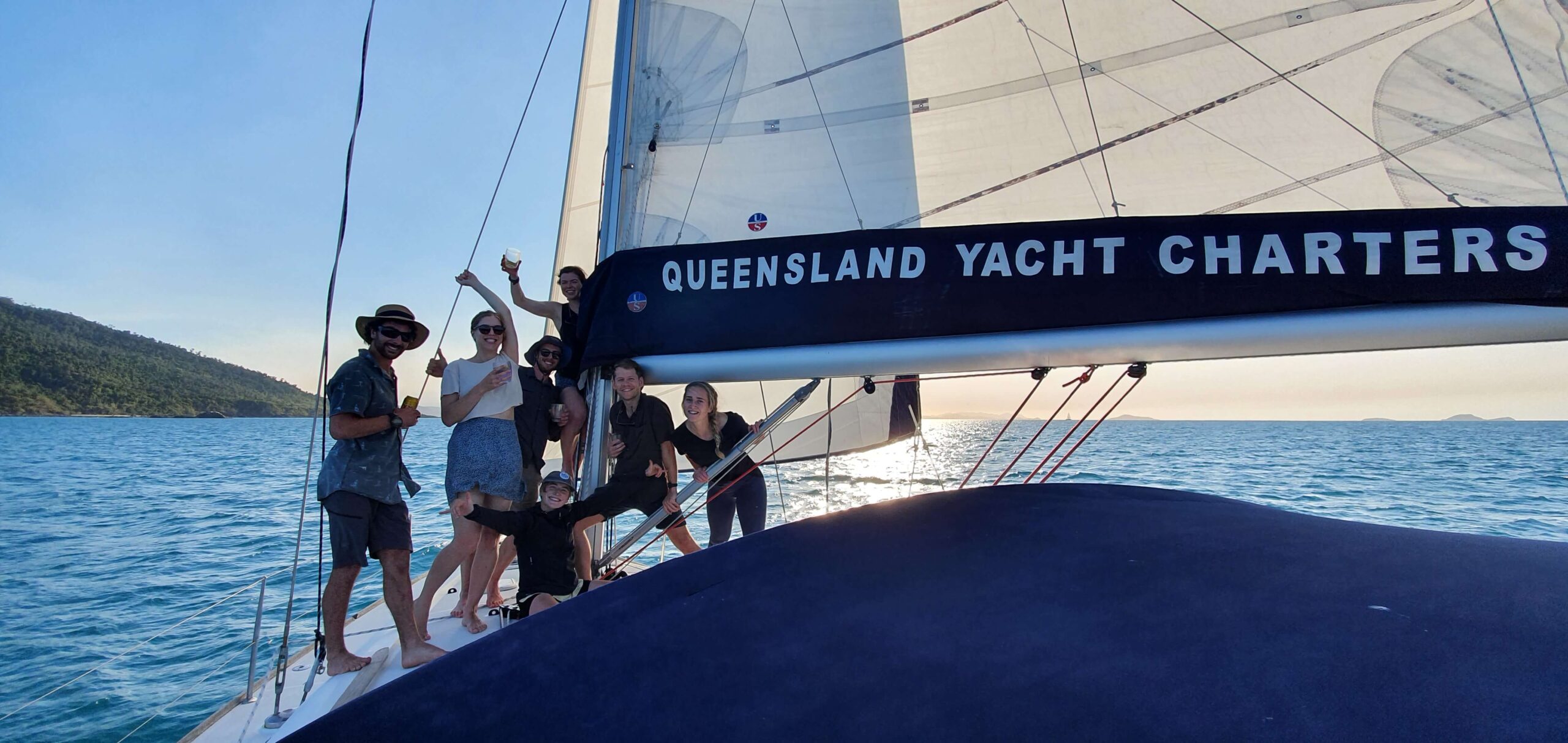 Our group Sailing the Whitsundays. Photo taken by Nick.